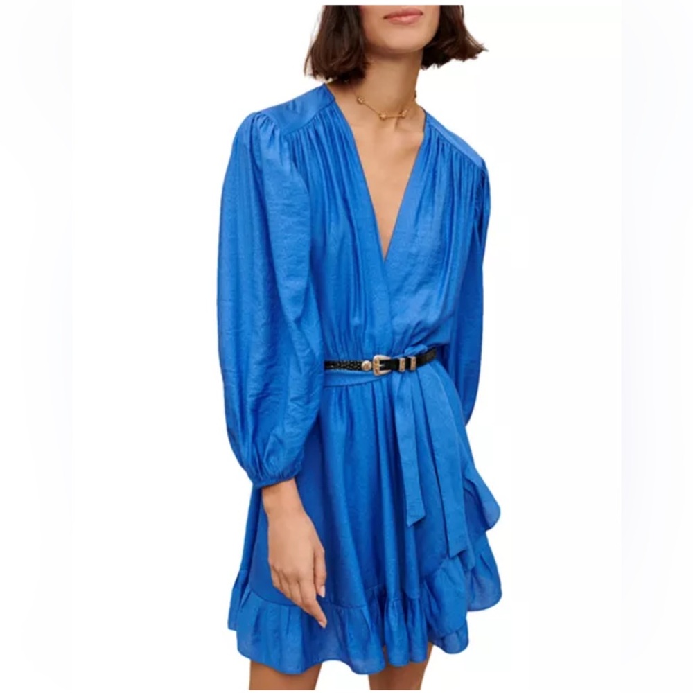 Maje
Ribleu Chevron Print Faux Wrap Mini Dress
